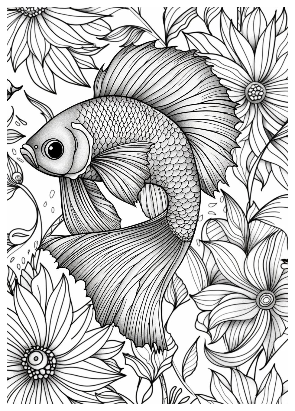 Betta Fish Coloring Pages-14
