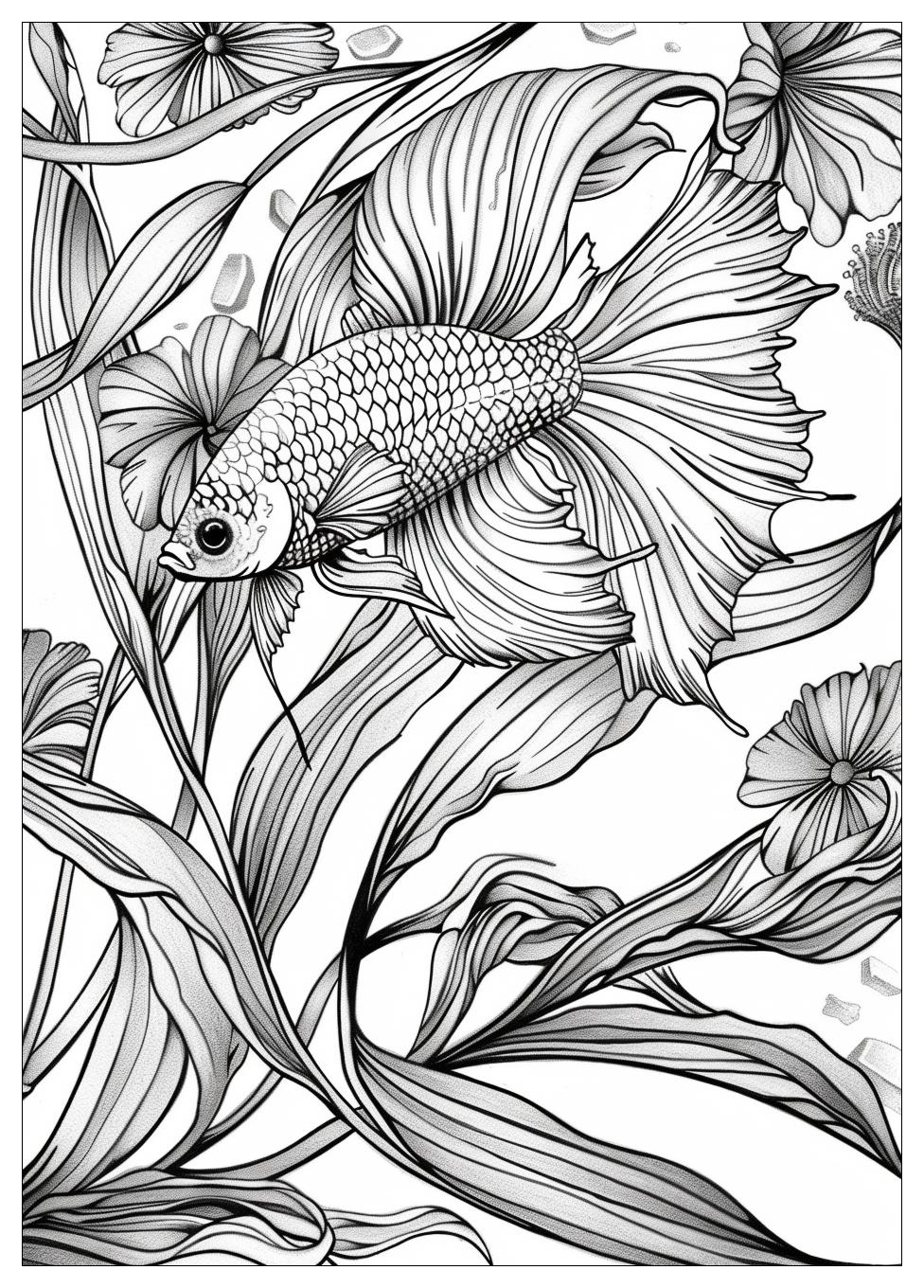 Betta Fish Coloring Pages-15