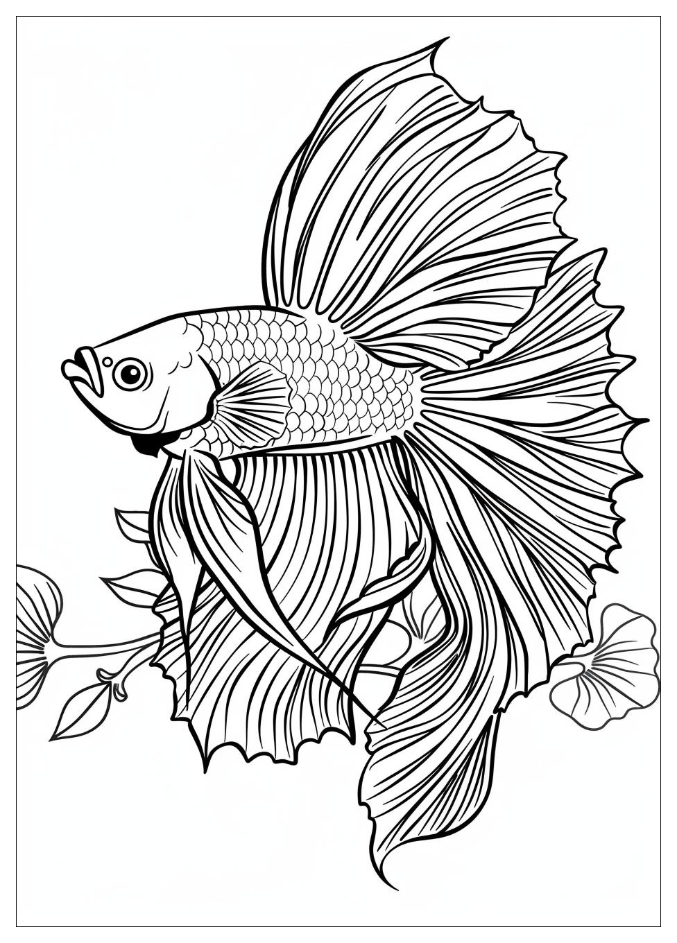 Betta Fish Coloring Pages-16