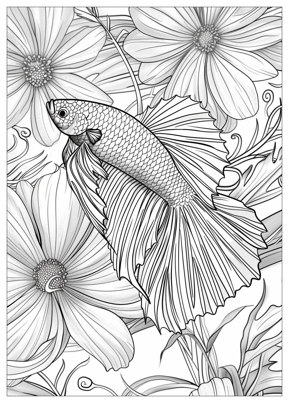 Betta Fish Coloring Pages-20