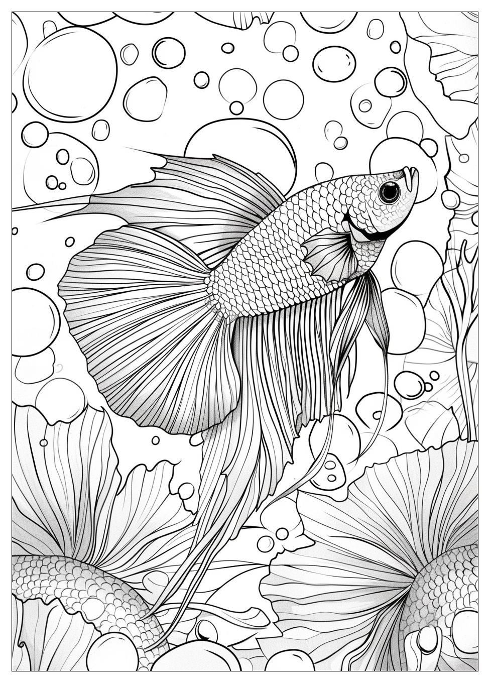 Betta Fish Coloring Pages-4