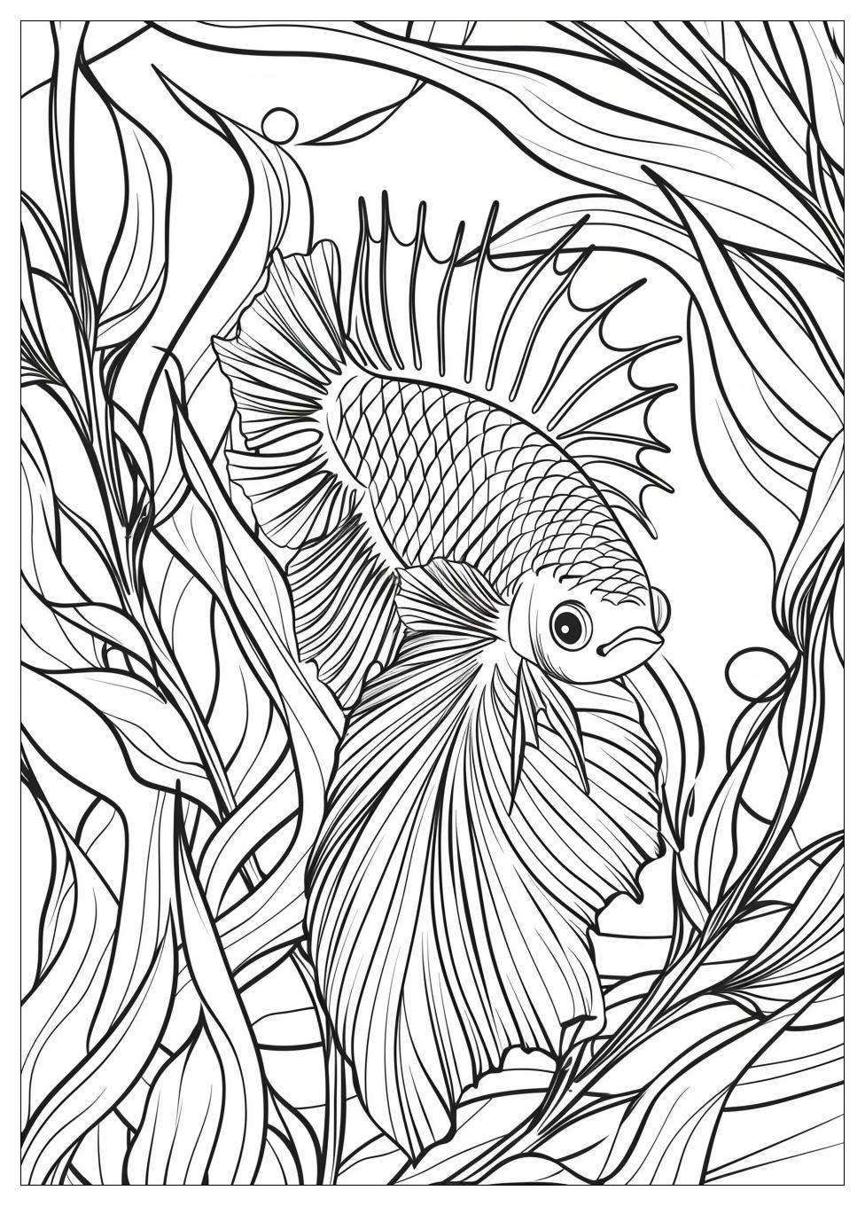 Betta Fish Coloring Pages-7