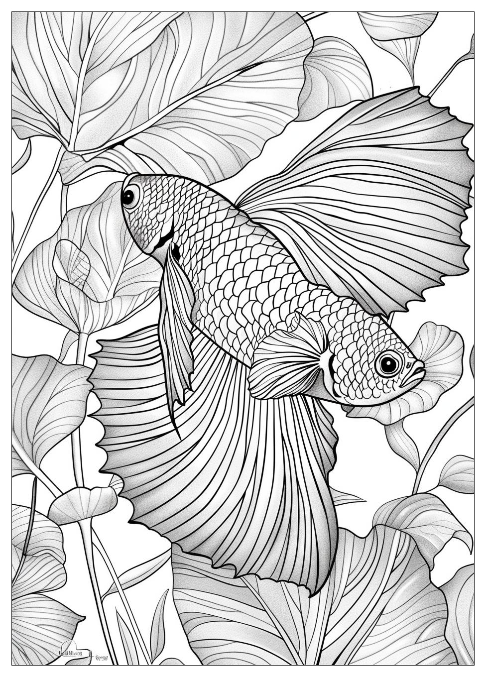 Betta Fish Coloring Pages-8
