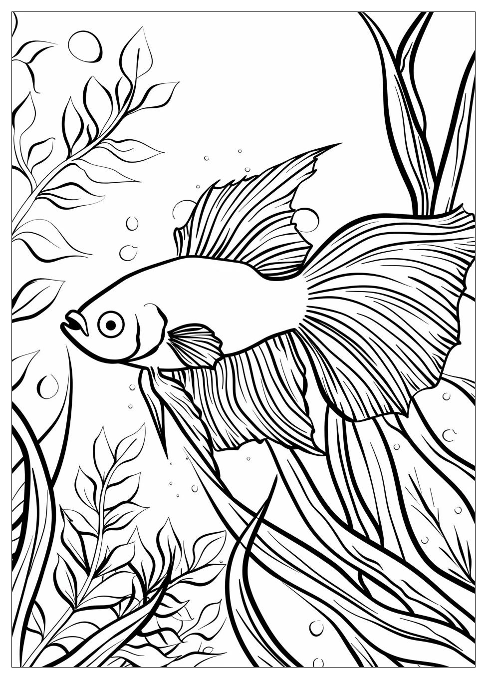 Betta Fish Coloring Pages-9