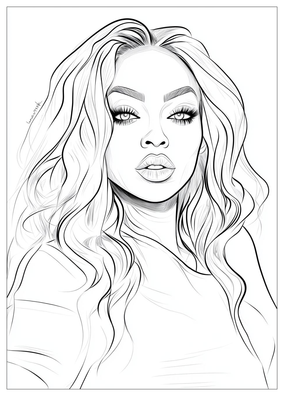 Beyonce Coloring Pages-9