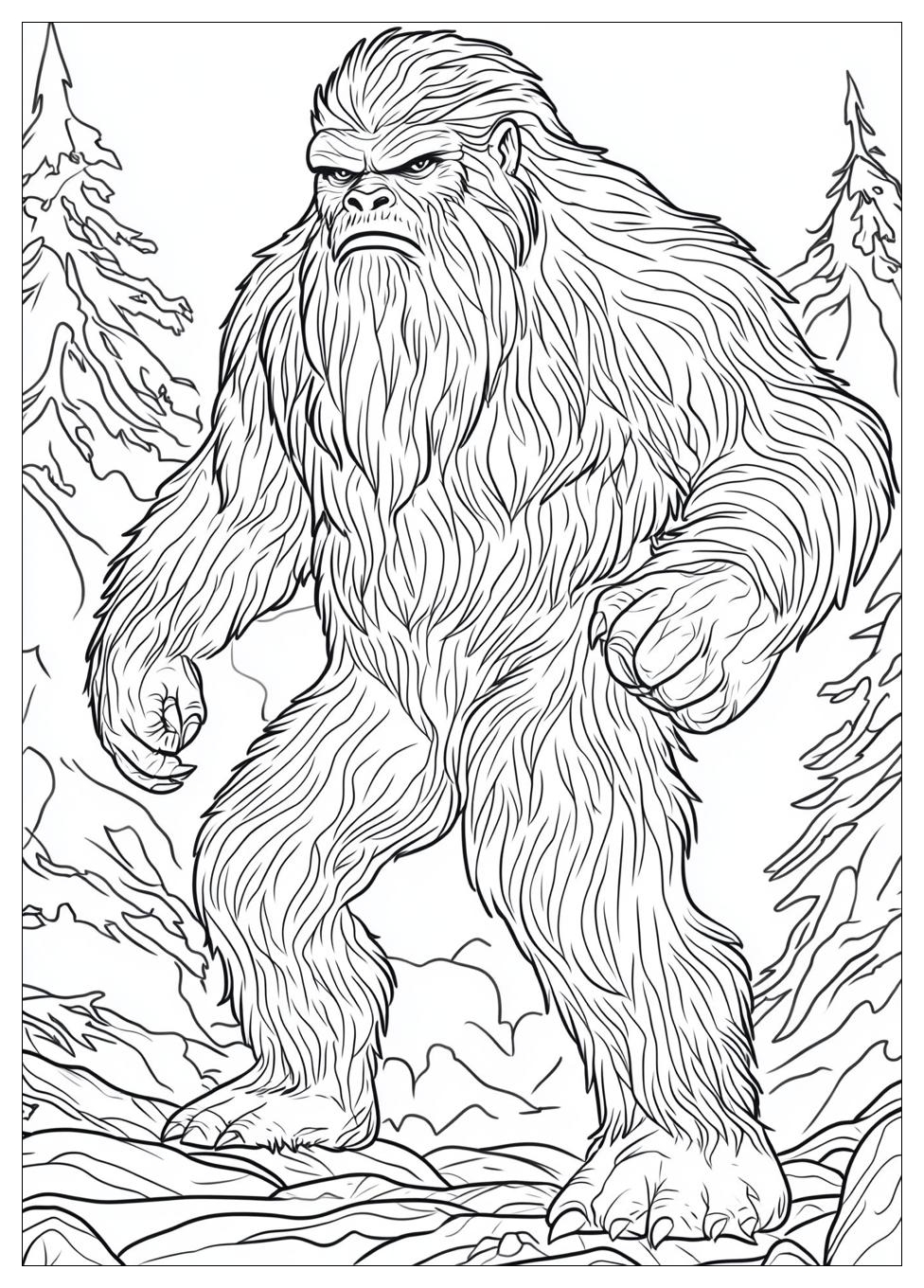 Bigfoot Yeti Coloring Pages-1