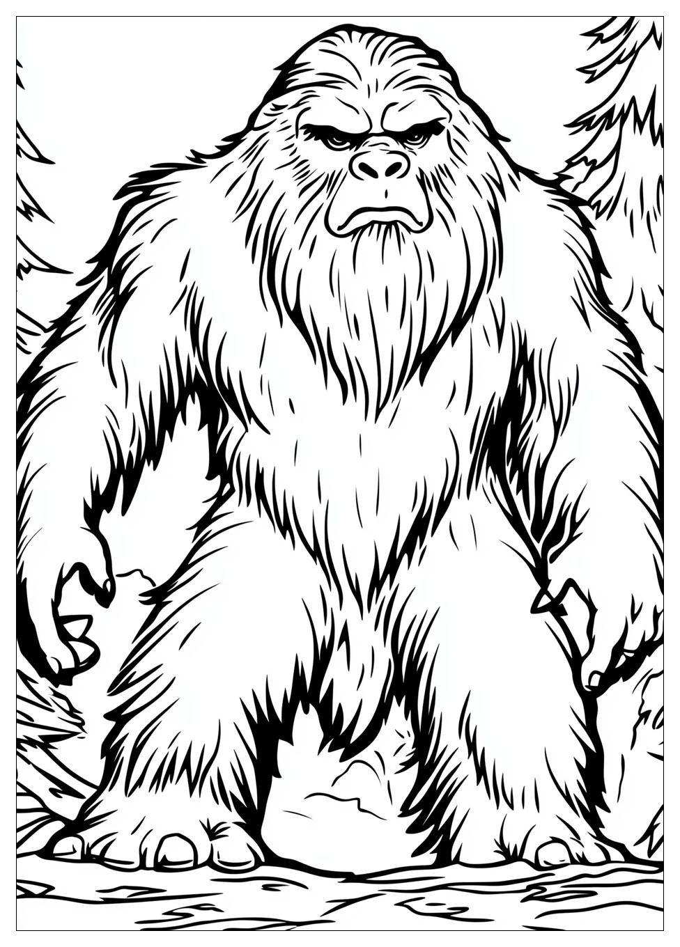 Bigfoot Yeti Coloring Pages-10
