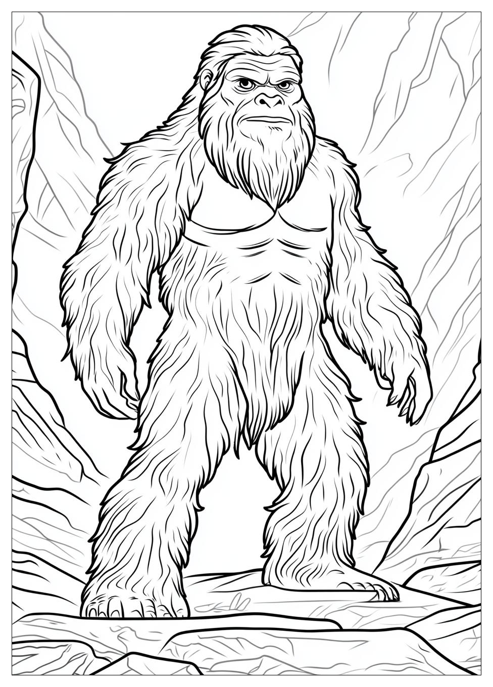 Bigfoot Yeti Coloring Pages-11