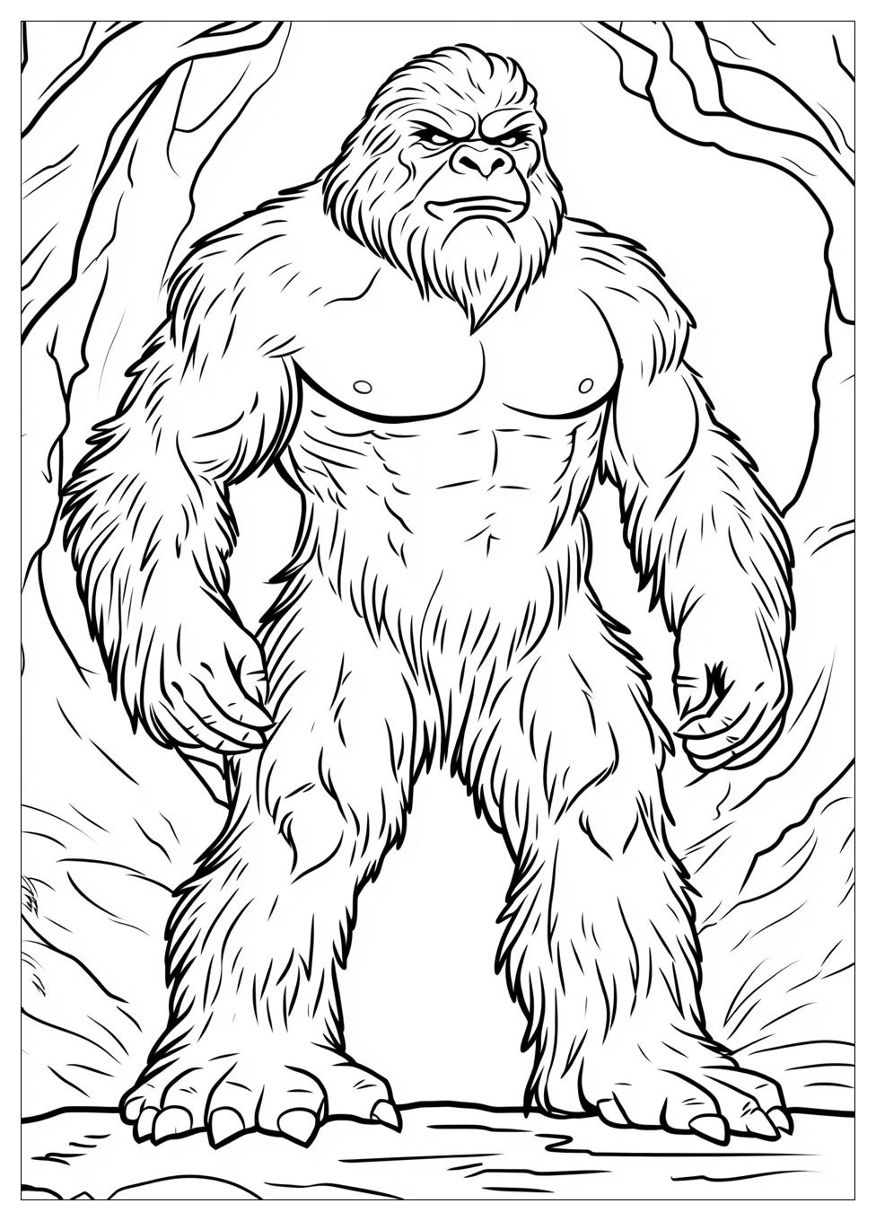 Bigfoot Yeti Coloring Pages-12