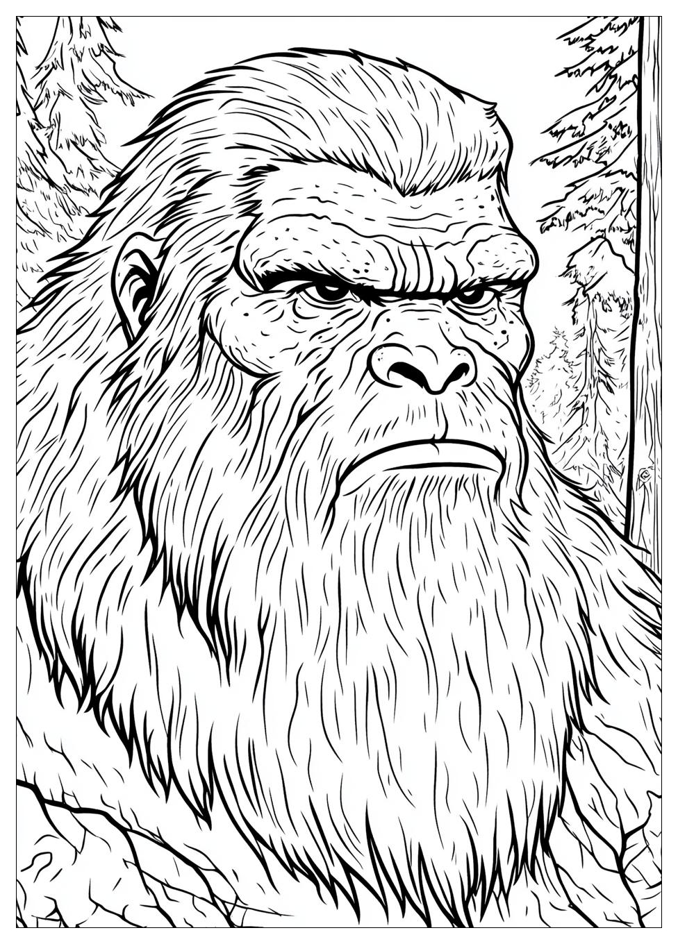 Bigfoot Yeti Coloring Pages-13