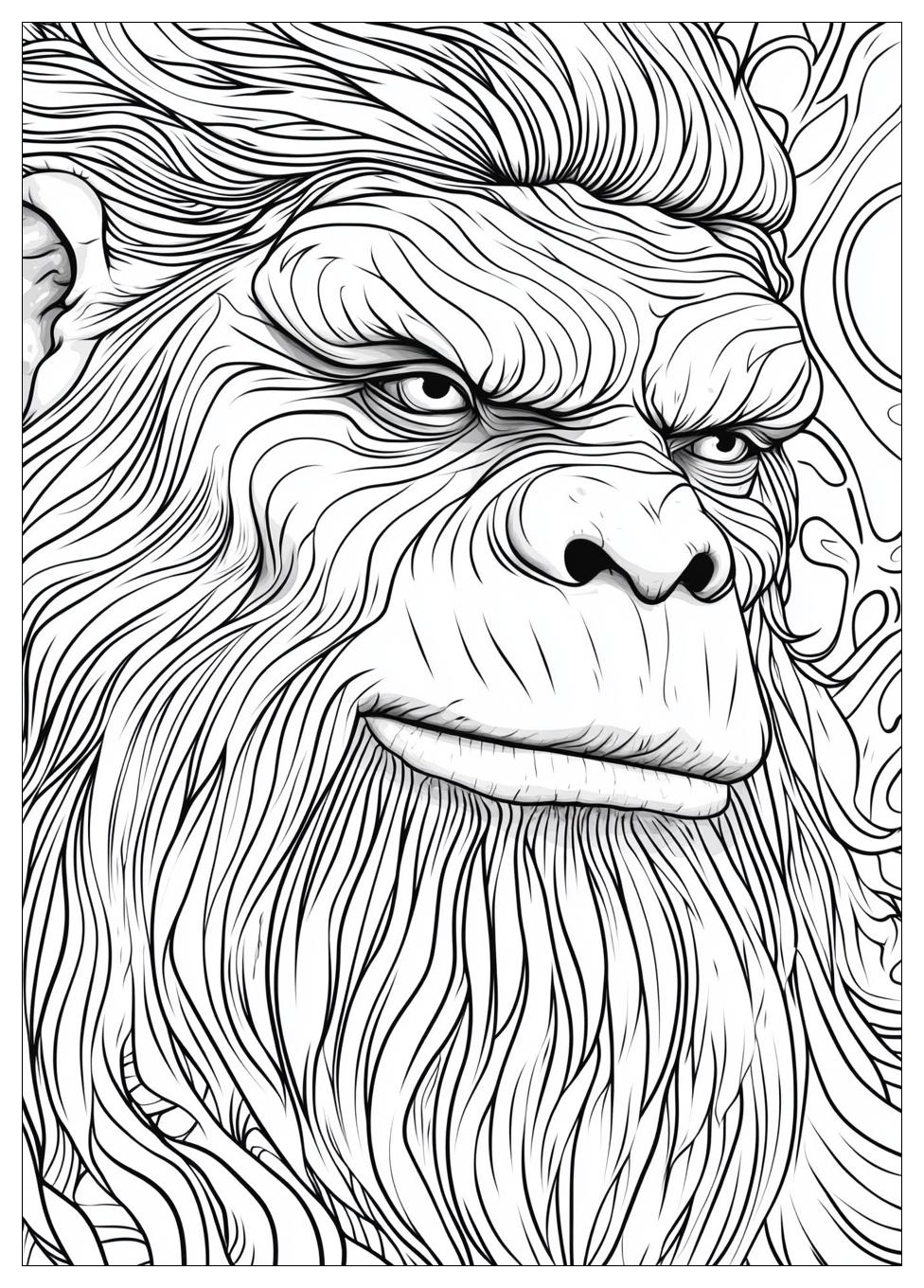 Bigfoot Yeti Coloring Pages-14