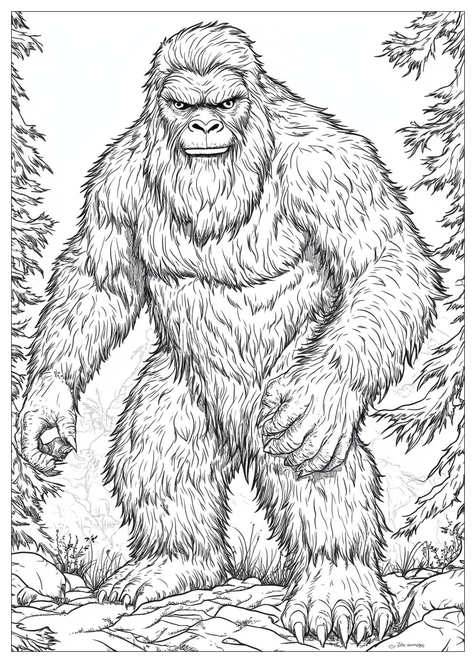 Bigfoot Yeti Coloring Pages-18