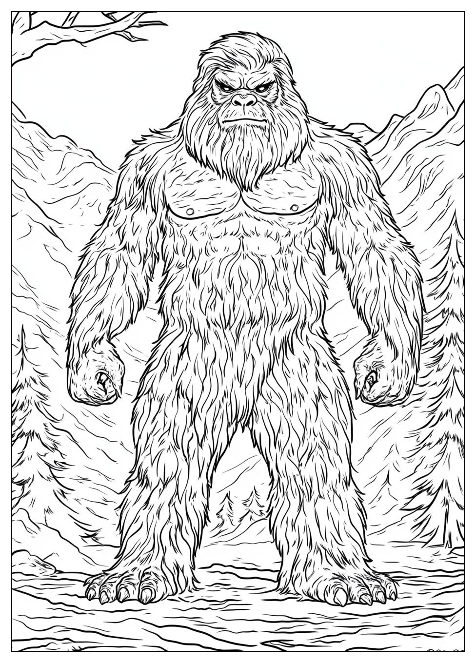 Bigfoot Yeti Coloring Pages-20