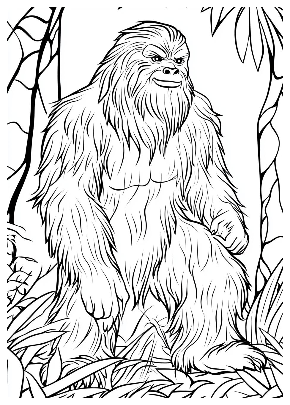 Bigfoot Yeti Coloring Pages-3