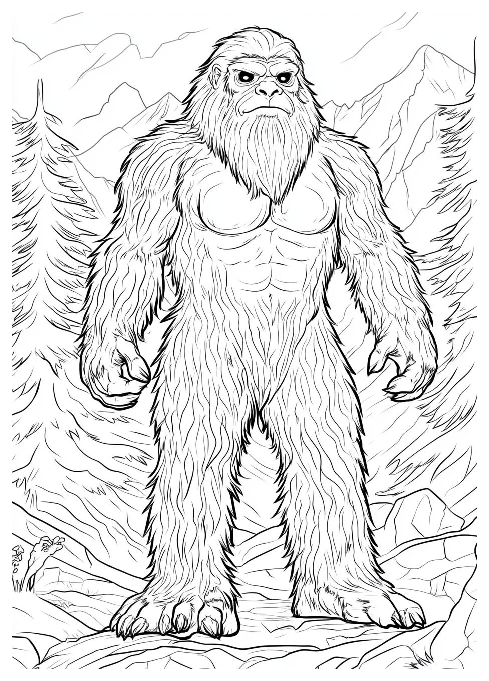 Bigfoot Yeti Coloring Pages-5