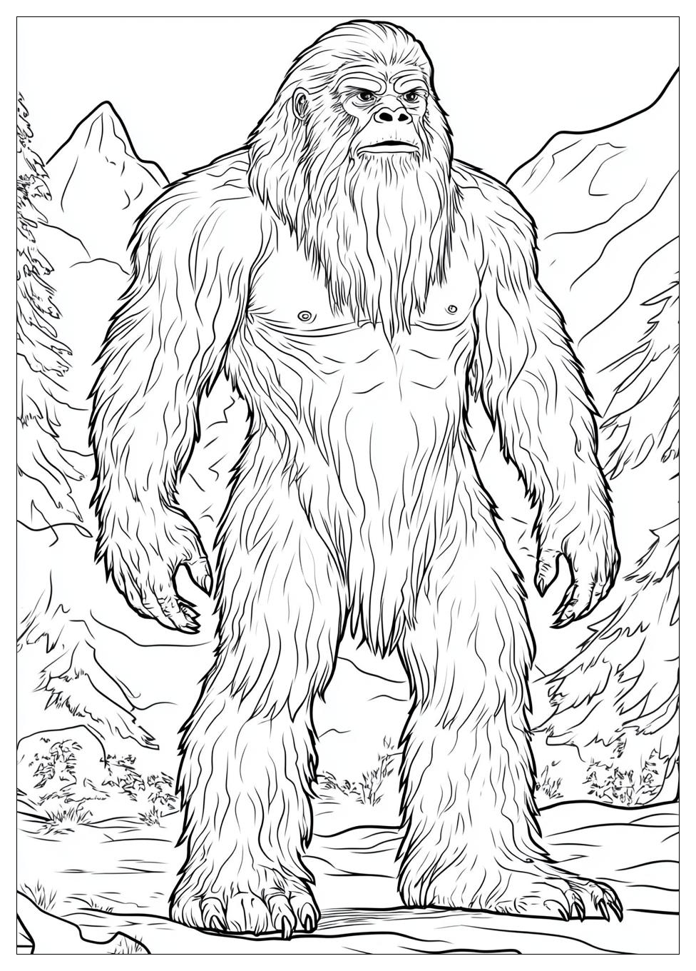 Bigfoot Yeti Coloring Pages-6