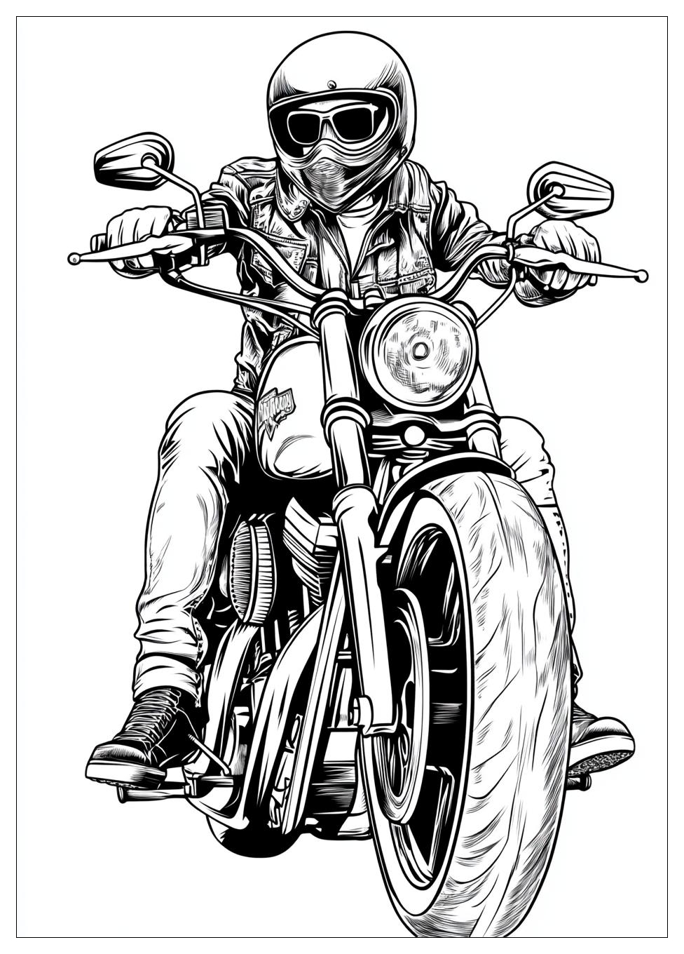 Biker Coloring Pages-11