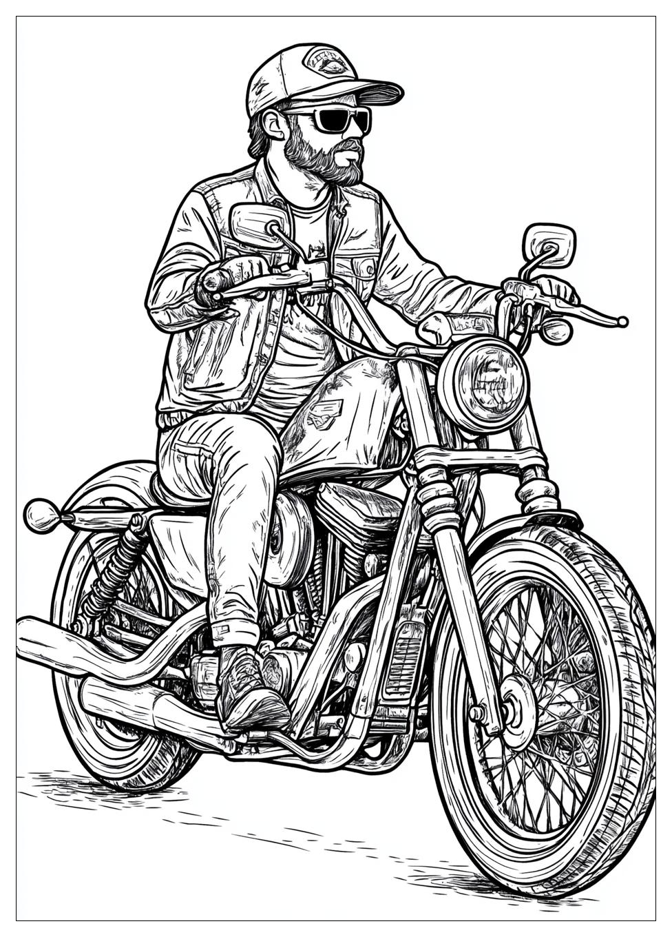 Biker Coloring Pages-8