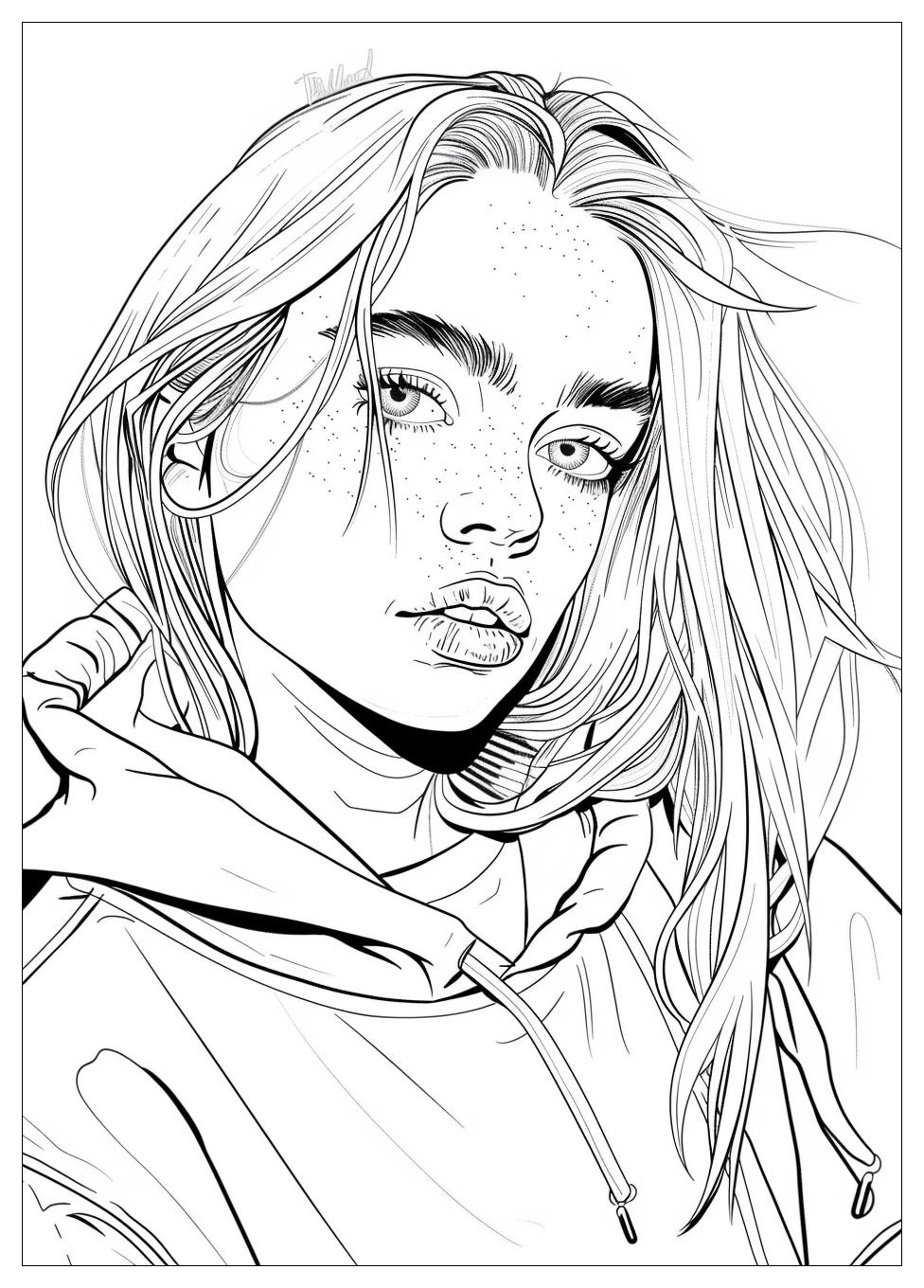 Billie Eilish Coloring Pages-1