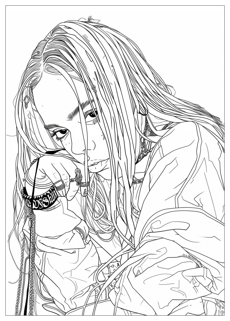 Billie Eilish Coloring Pages-11