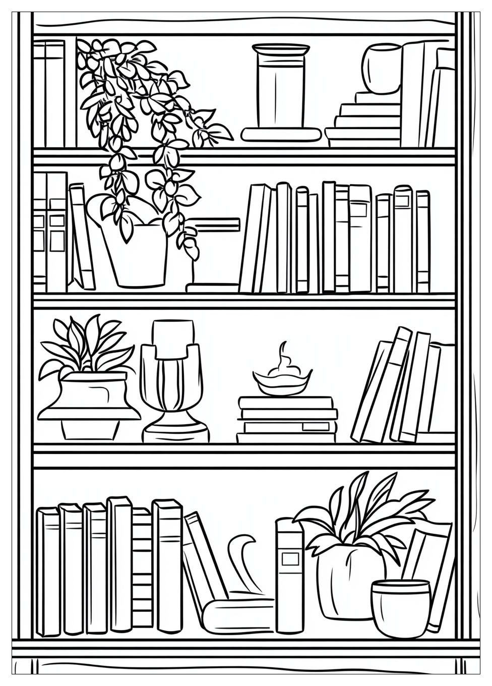 Bookshelf Coloring Pages-11