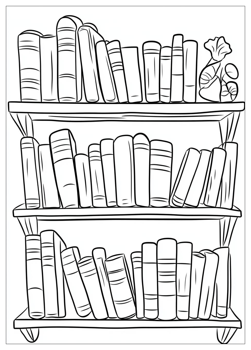 Bookshelf Coloring Pages-12