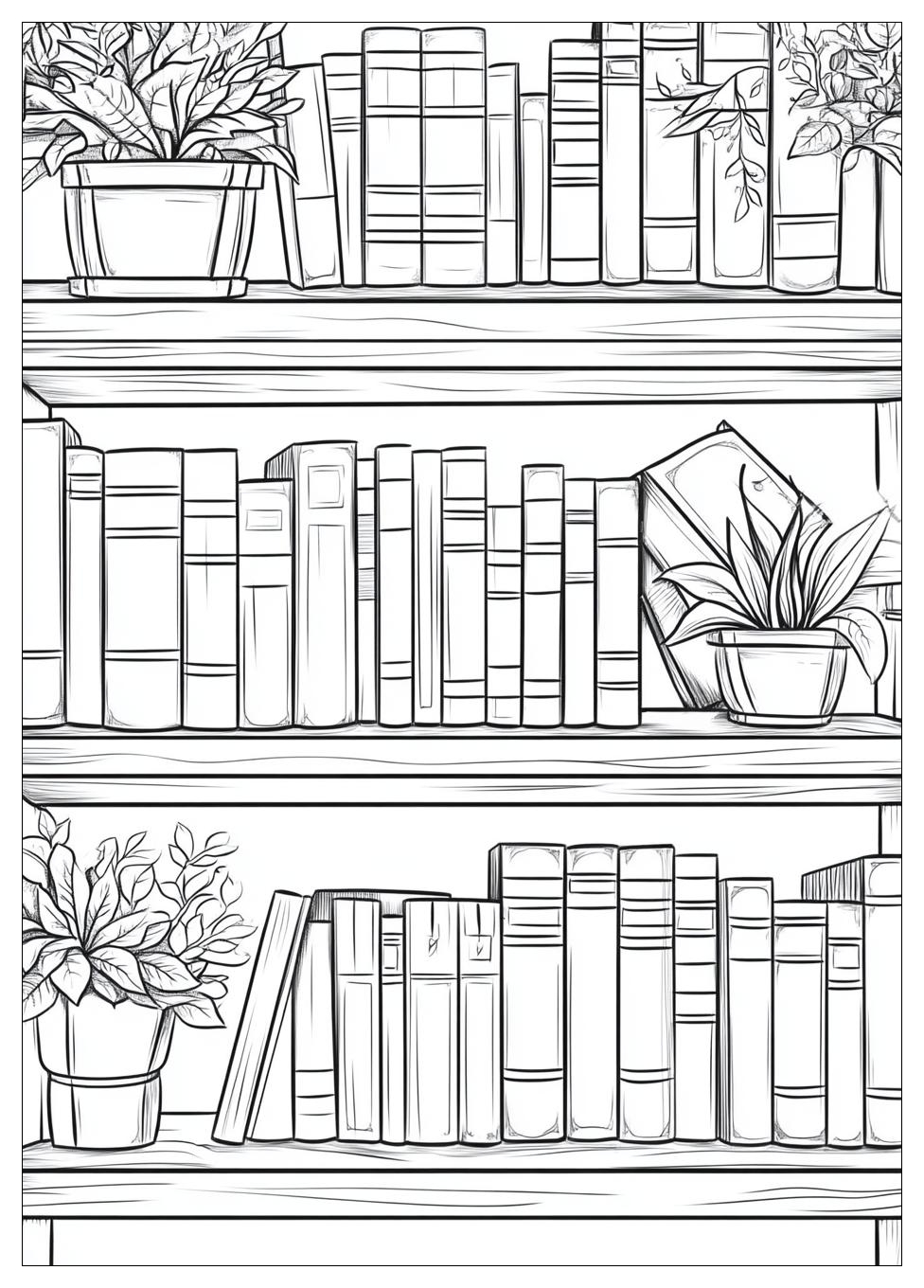 Bookshelf Coloring Pages-13