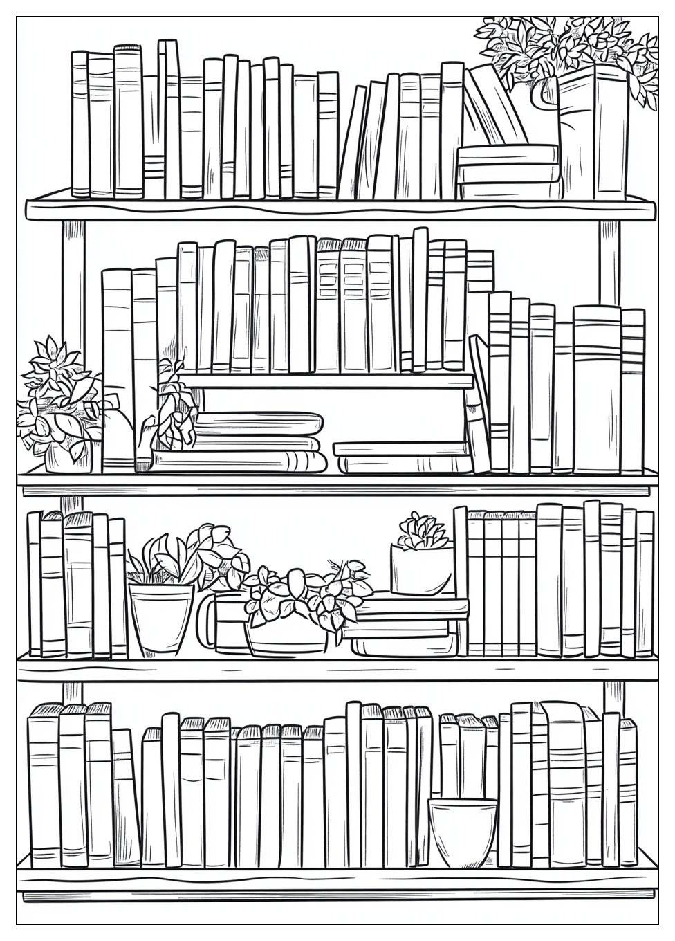 Bookshelf Coloring Pages-14