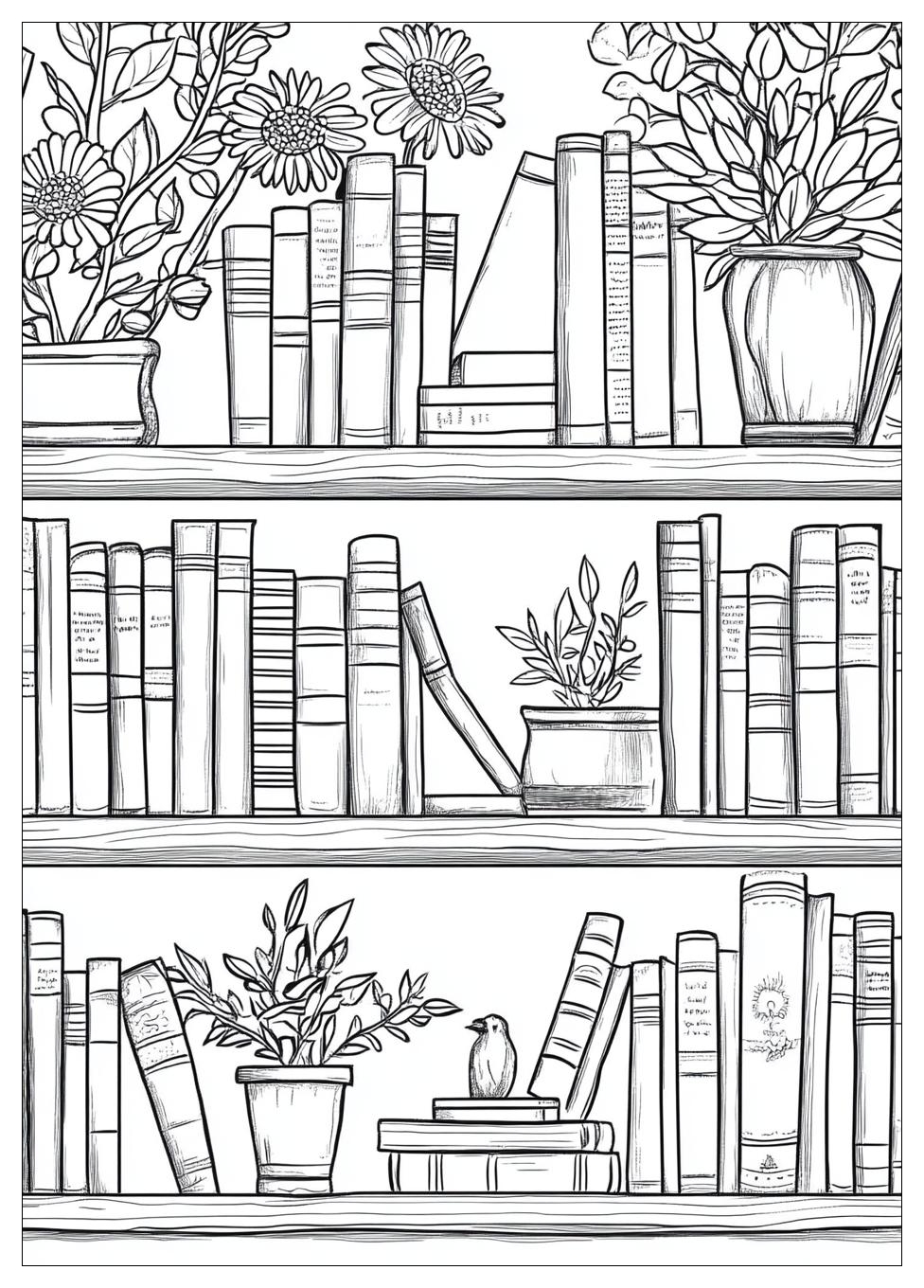 Bookshelf Coloring Pages-18