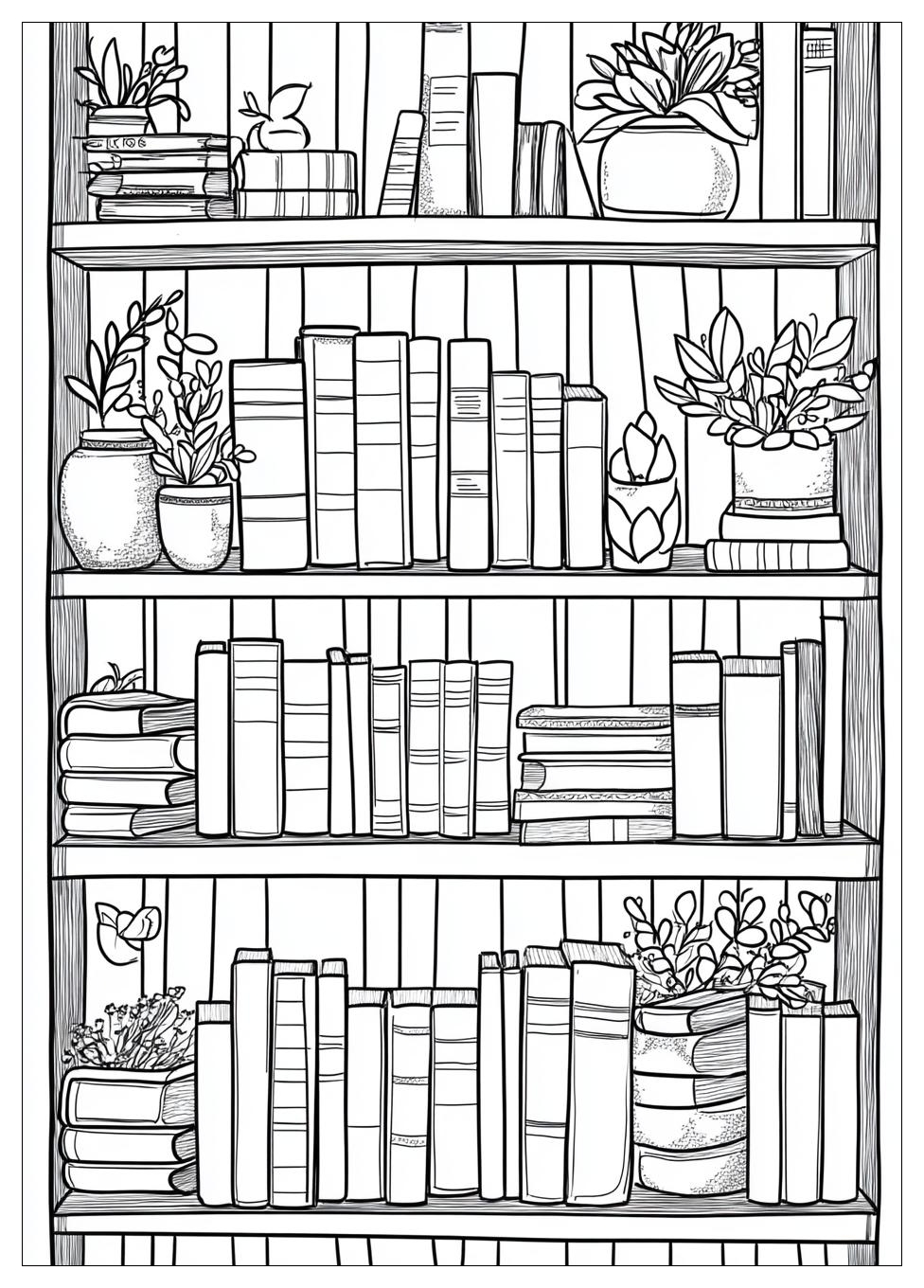Bookshelf Coloring Pages-19