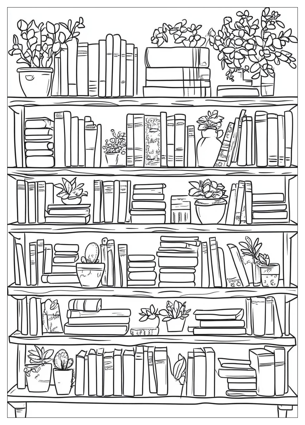 Bookshelf Coloring Pages-20