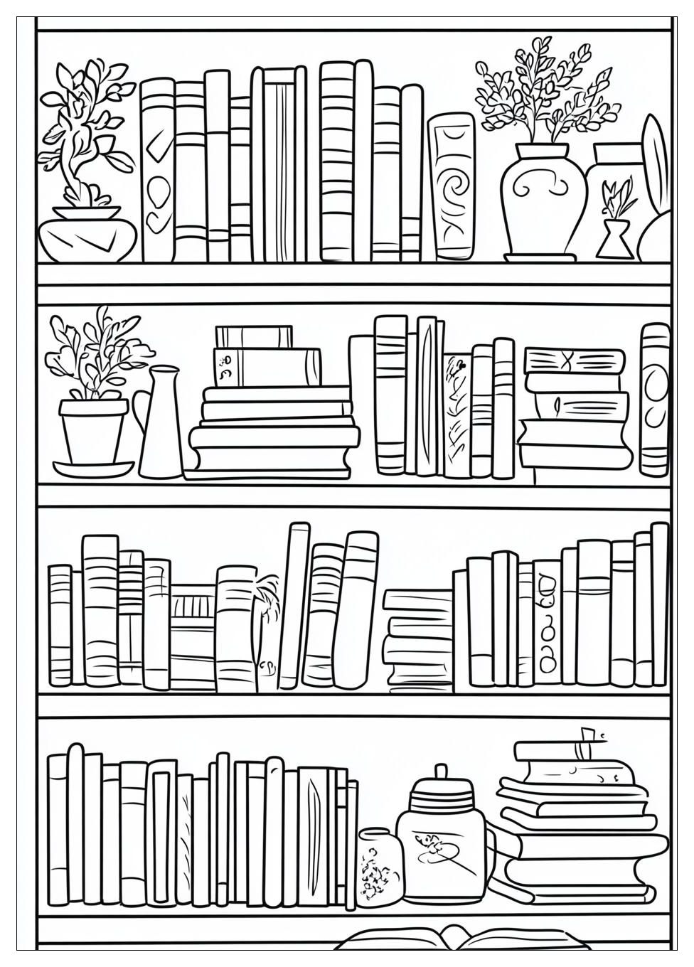 Bookshelf Coloring Pages-7