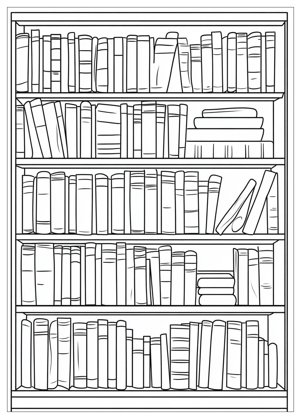 Bookshelf Coloring Pages-8