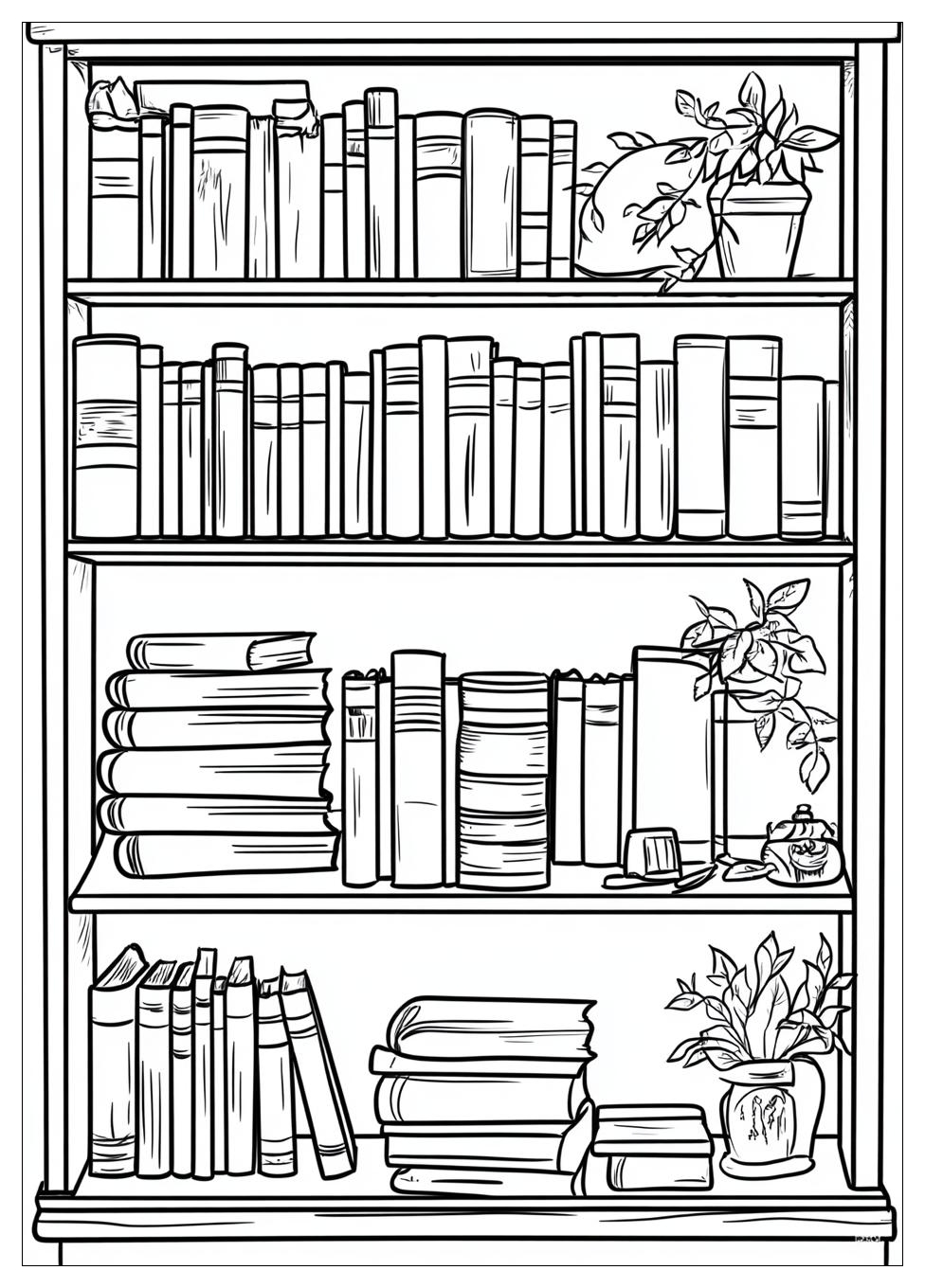 Bookshelf Coloring Pages-9