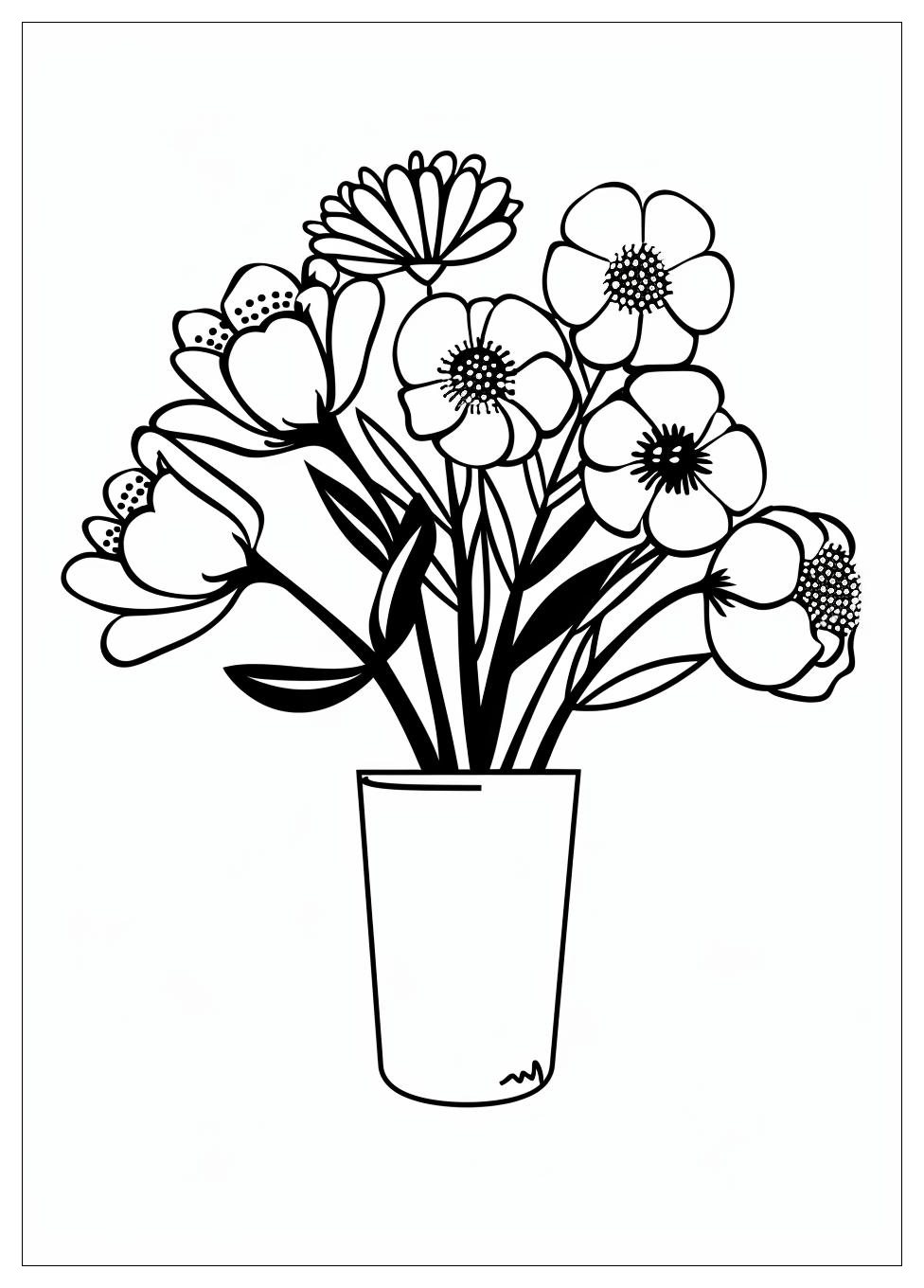 Bouquet Of Flowers Coloring Pages-8