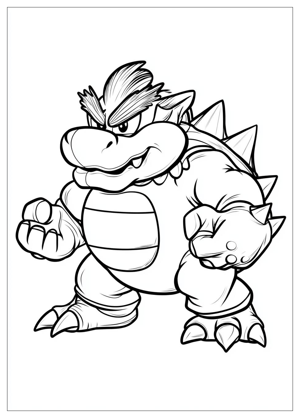 Free Printable Bowser Coloring Pages 20 Bowser Coloring Pages-20
