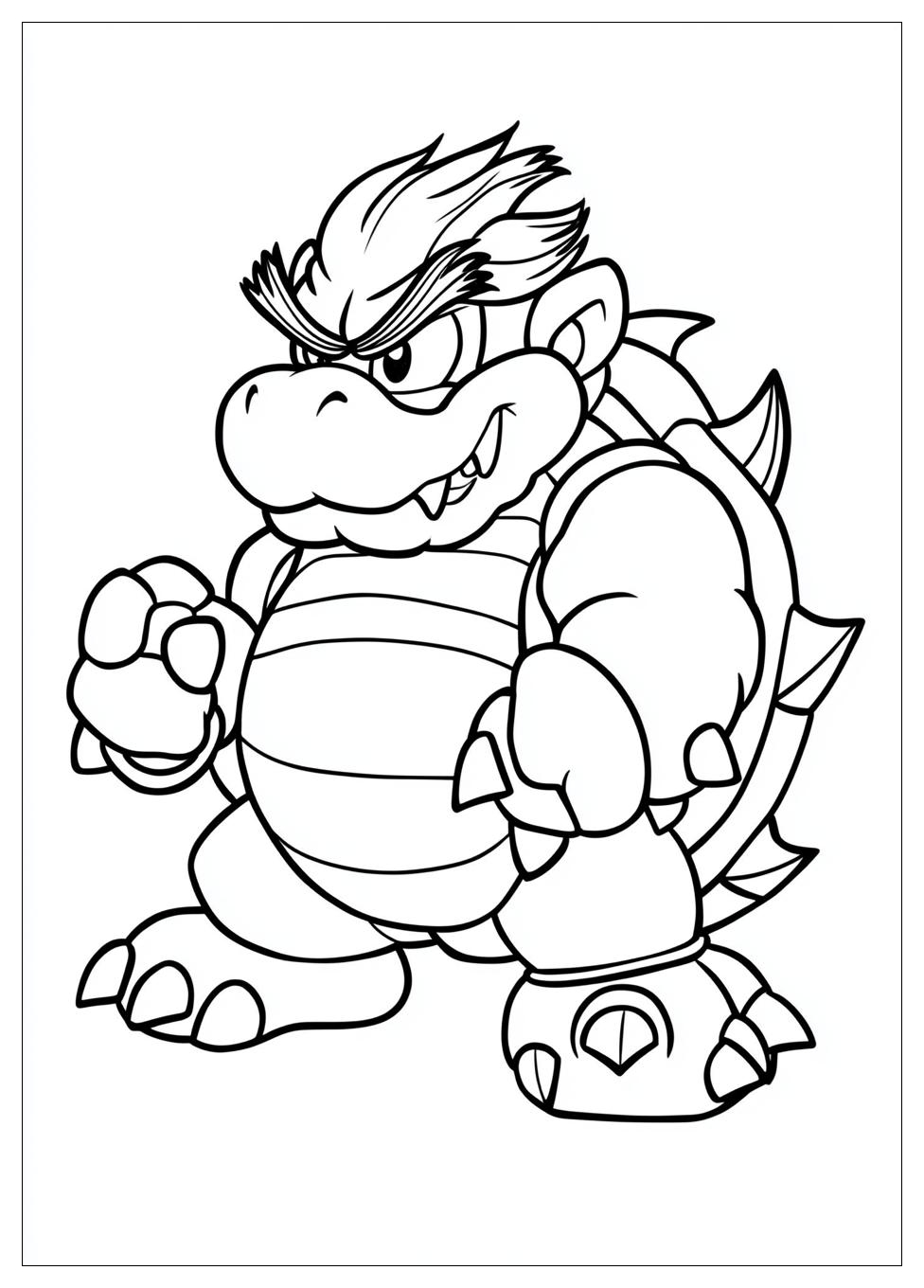 Free Printable Bowser Coloring Pages 5 Bowser Coloring Pages-5