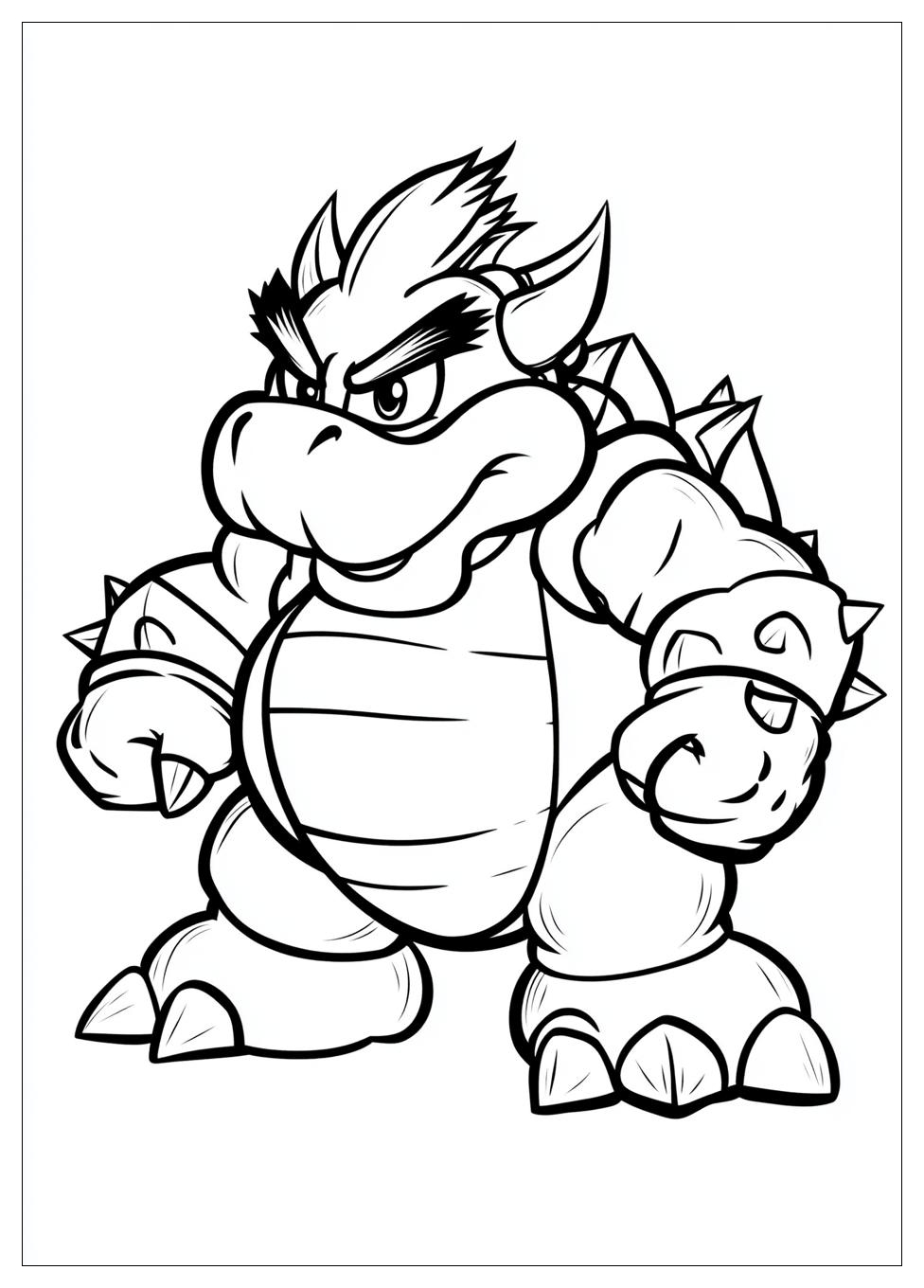 Free Printable Bowser Coloring Pages 7 Bowser Coloring Pages-7