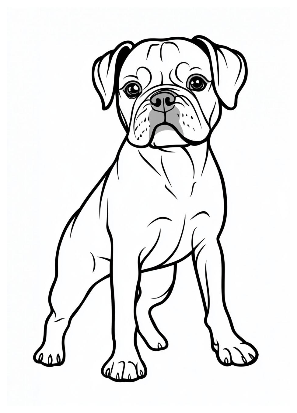 Boxer Coloring Pages-1