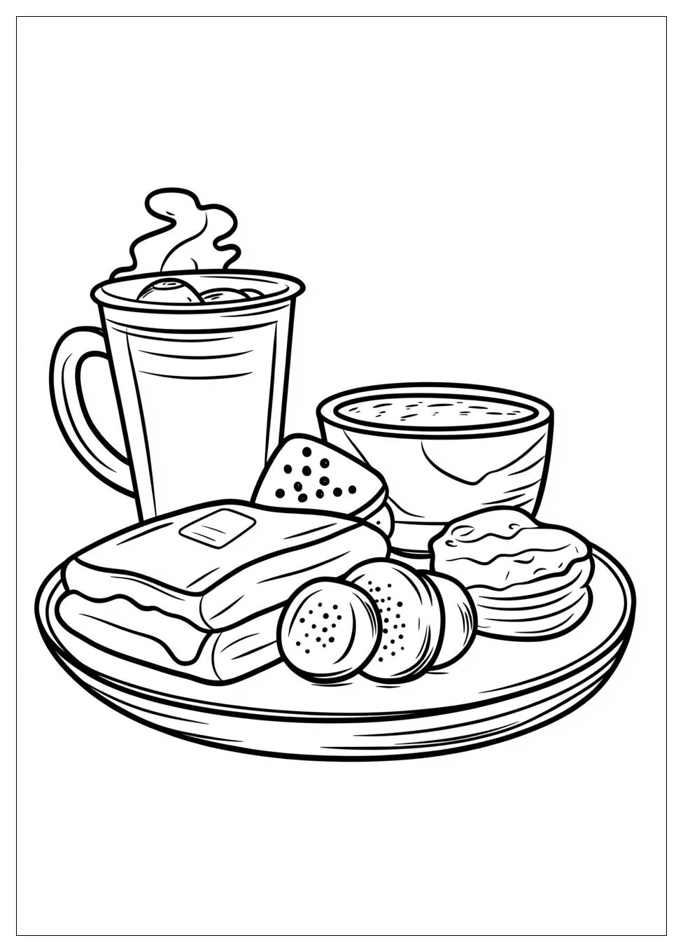 Breakfast Coloring Pages-1