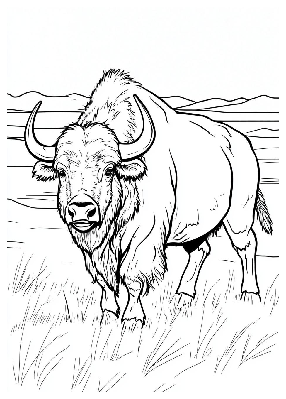 Buffalo Coloring Pages-11