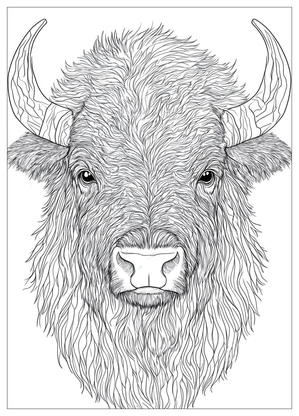 Buffalo Coloring Pages-14
