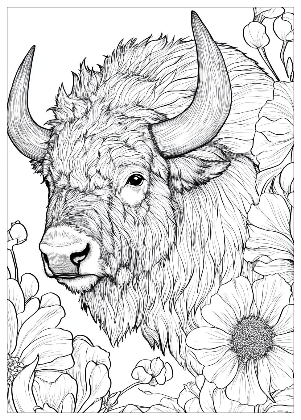 Buffalo Coloring Pages-18