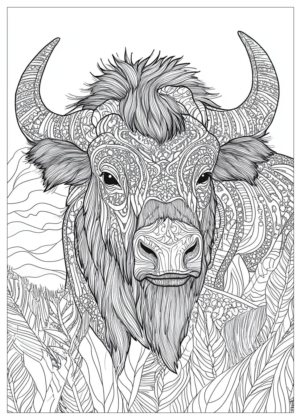 Buffalo Coloring Pages-19