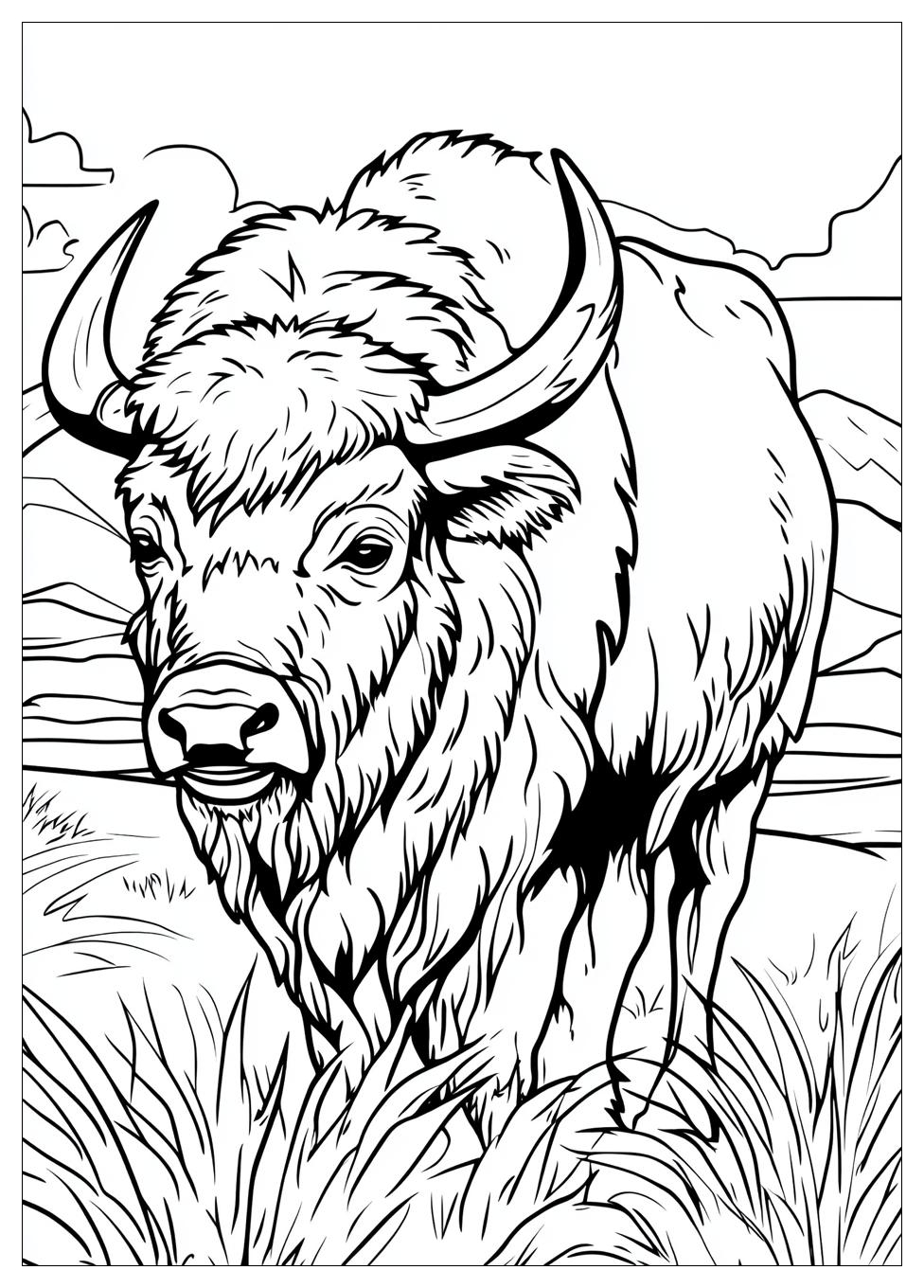 Buffalo Coloring Pages-2