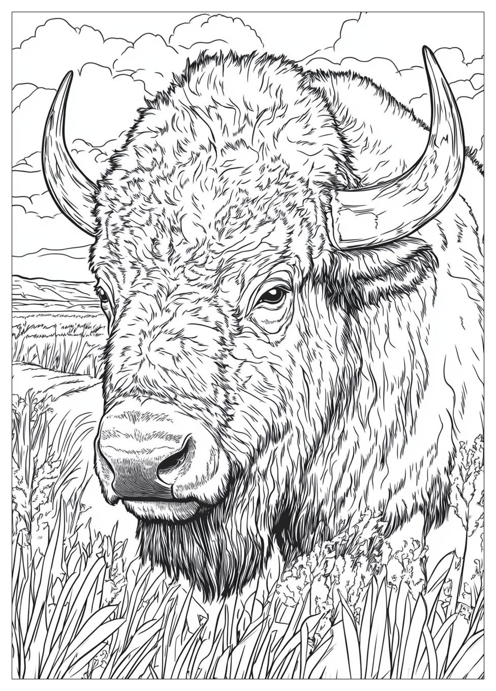 Buffalo Coloring Pages-5