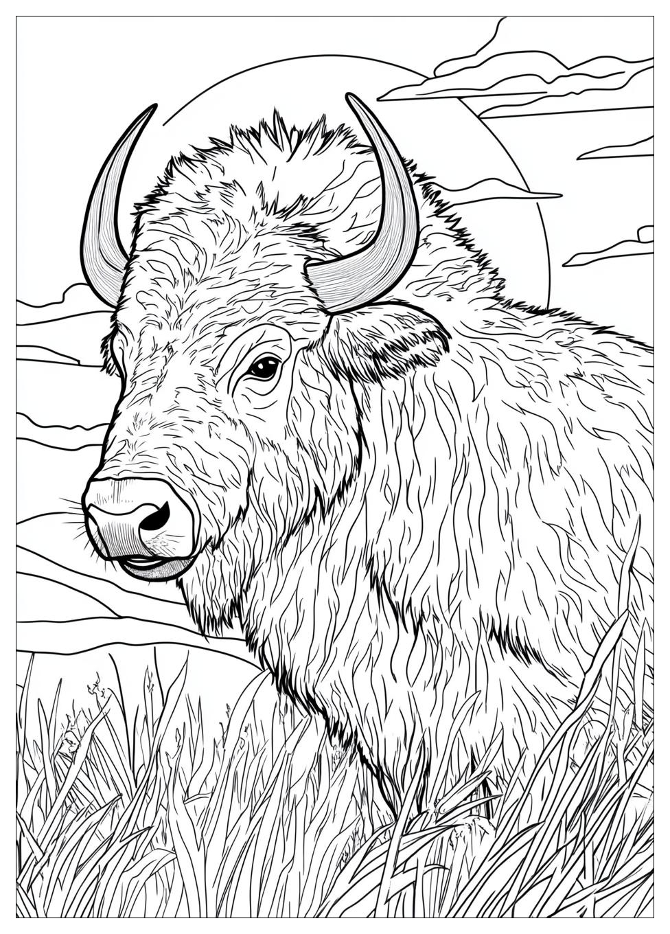 Buffalo Coloring Pages-6