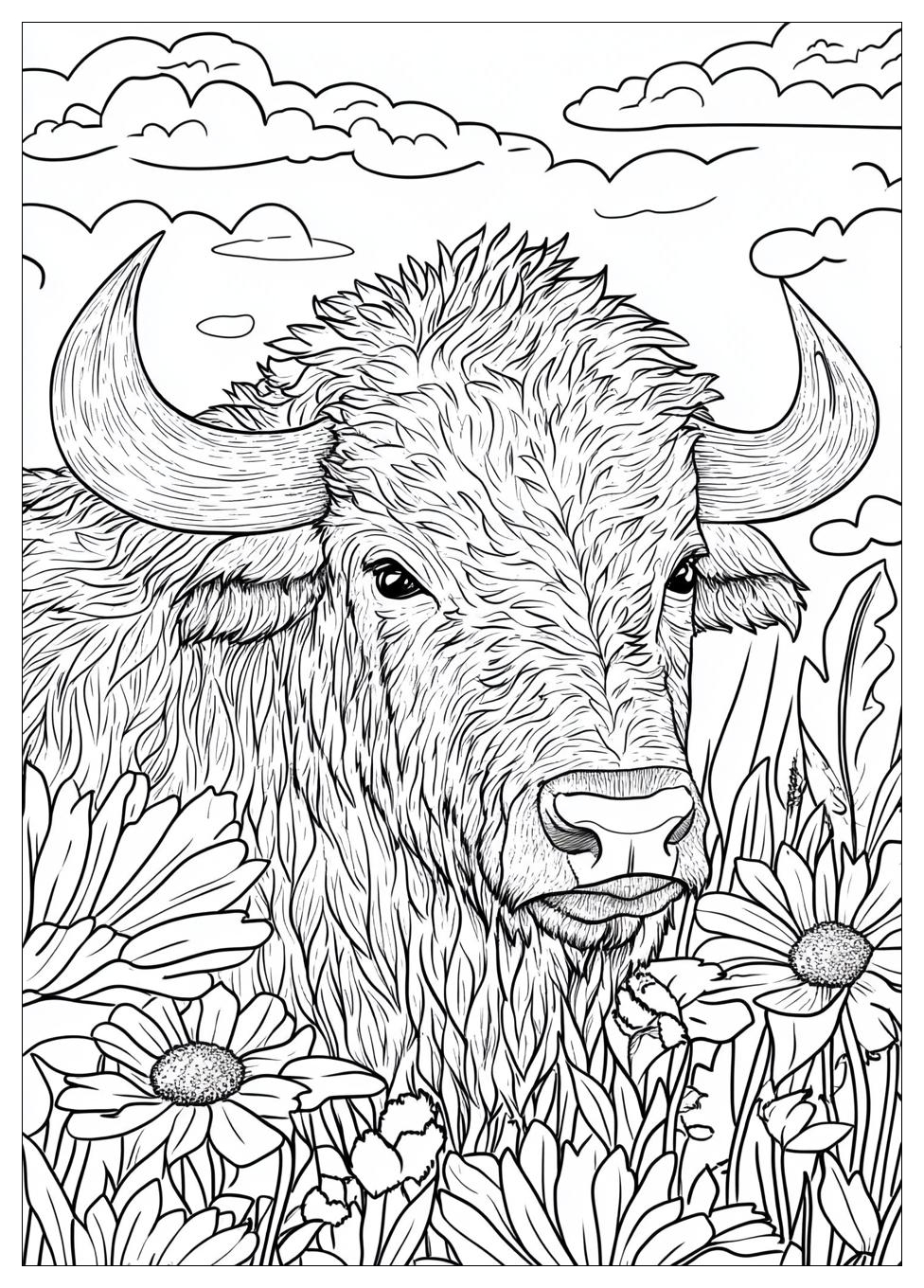 Buffalo Coloring Pages-7