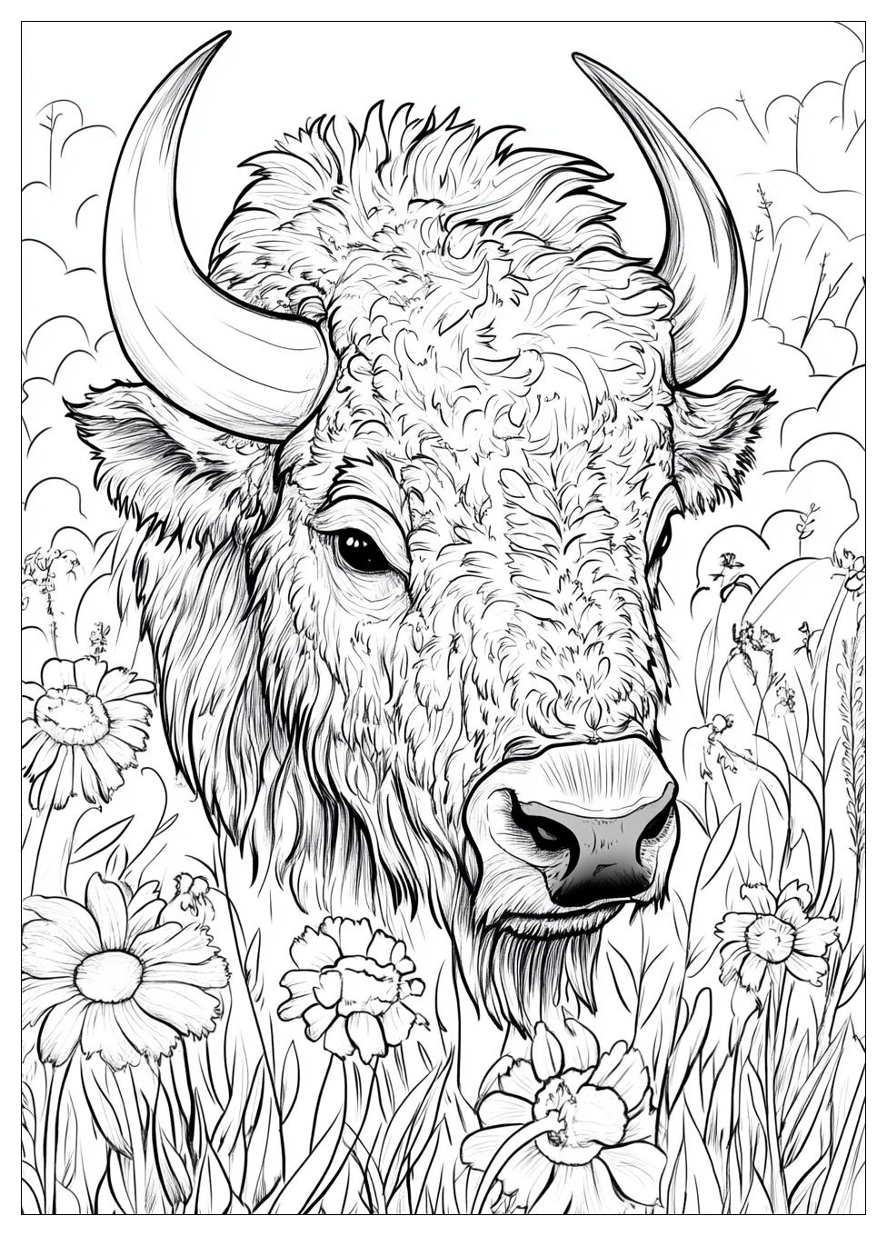Buffalo Coloring Pages-9