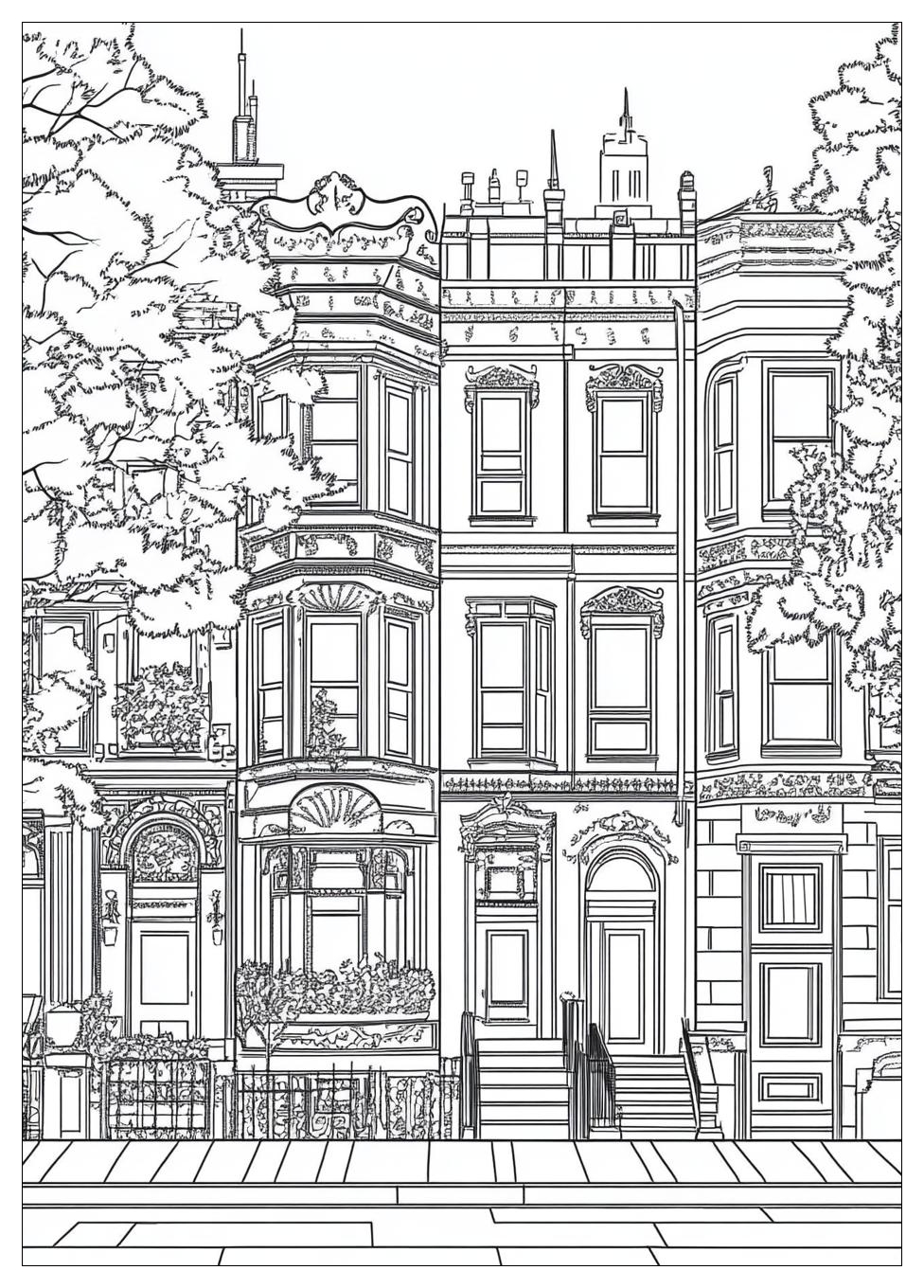 Building Coloring Pages-13